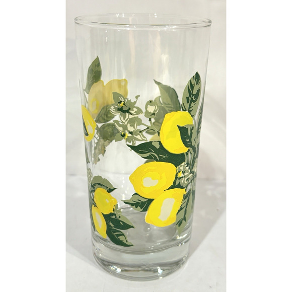 Vintage Set Of 4 Crisa Glassware Royal Norfolk Lemon Tree Tumblers 1970s 16 Oz - Picture 8 of 8